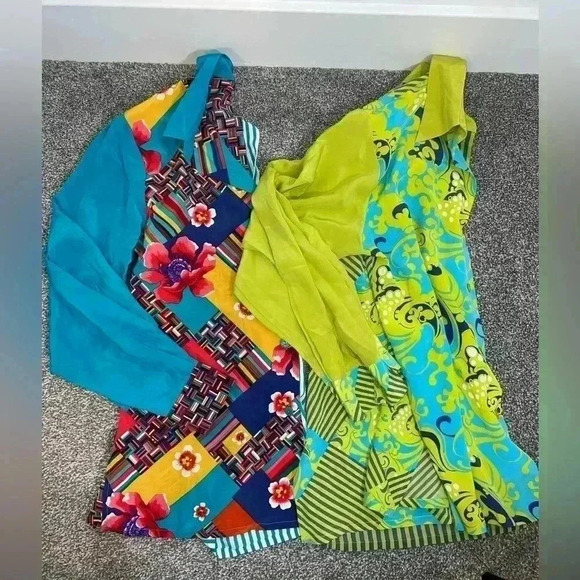 VINTAGE KOOS 100% SILK TOPS - Picture 1 of 11